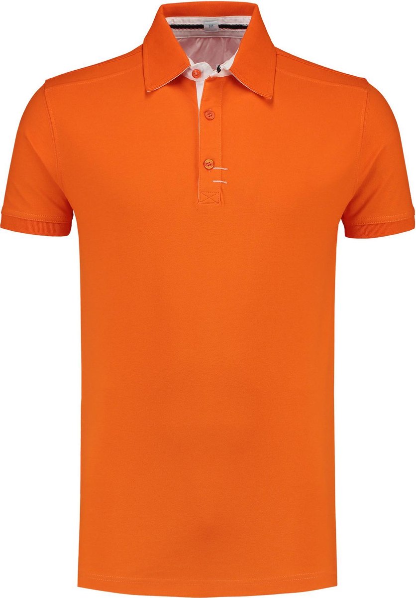 L&S Polo Contrast Cot/Elast SS for him