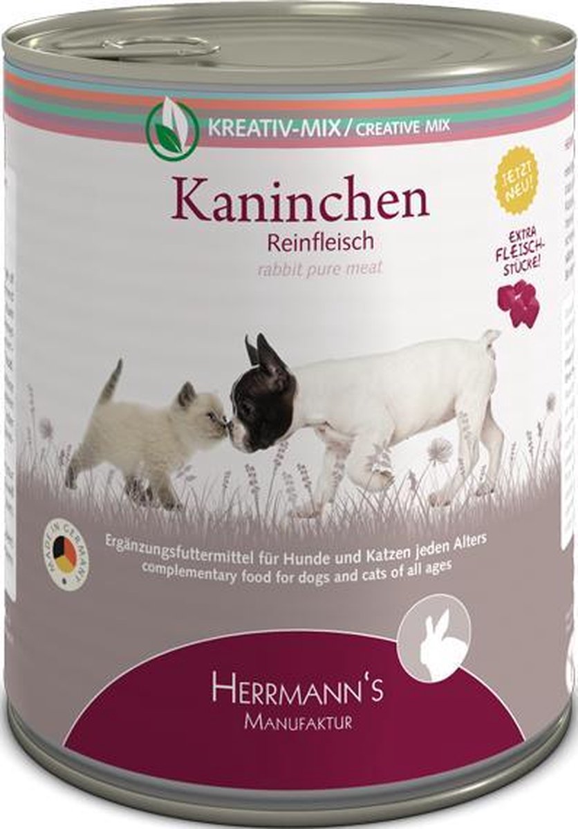 10x Herrmann's Pure konijn 800 gr.