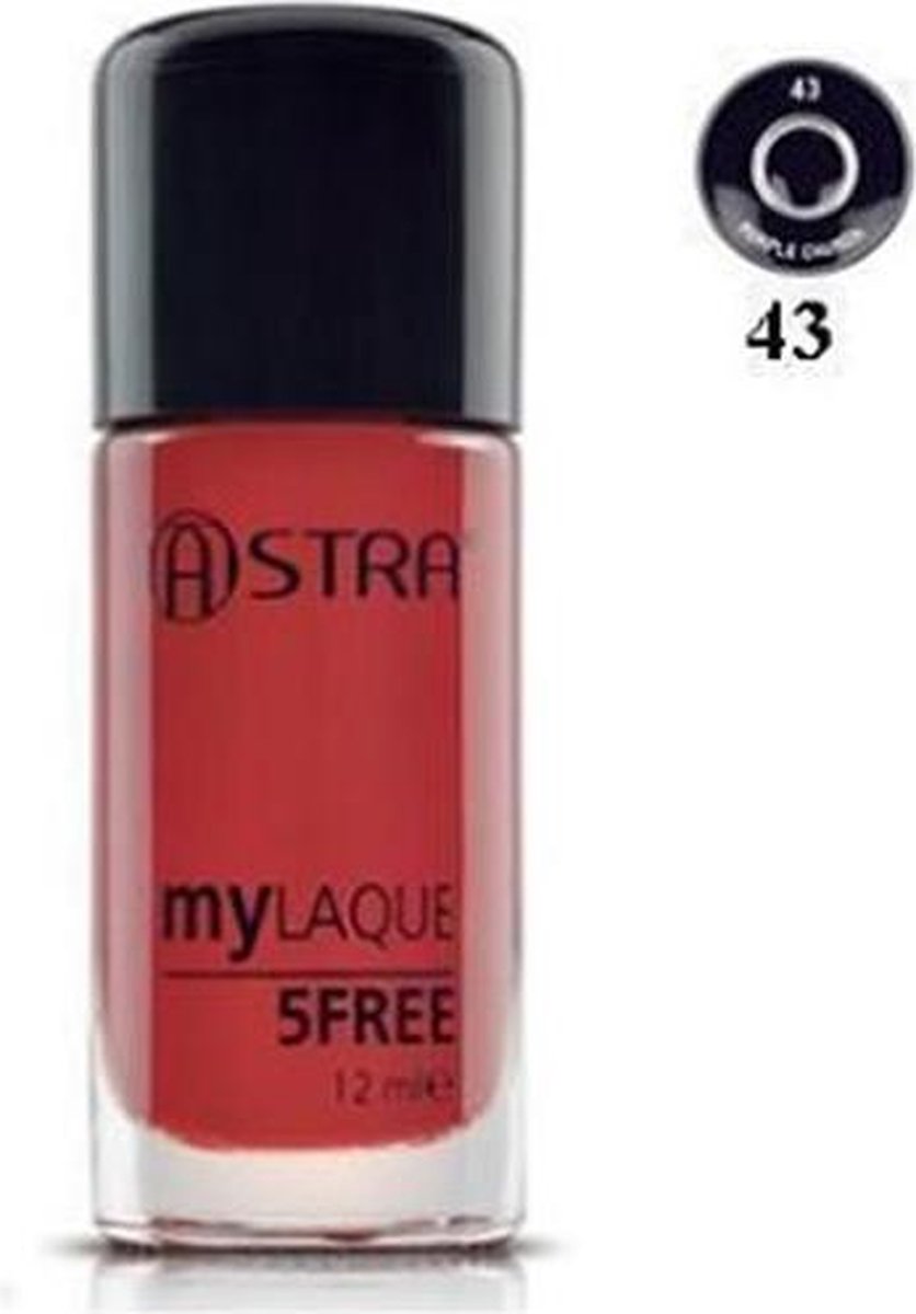 Astra My Laque 5 Free Nail Polish 12ml - 43 Purple Church