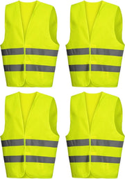 Doodadeals® | Veiligheidshesje Volwassenen | Veiligheidshesjes Auto | Reflecterend Hesje | Volwassenen | Geel | 4 Stuks