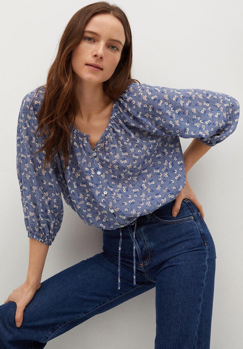 Blouse Met Print En Knopen 87067123 52
