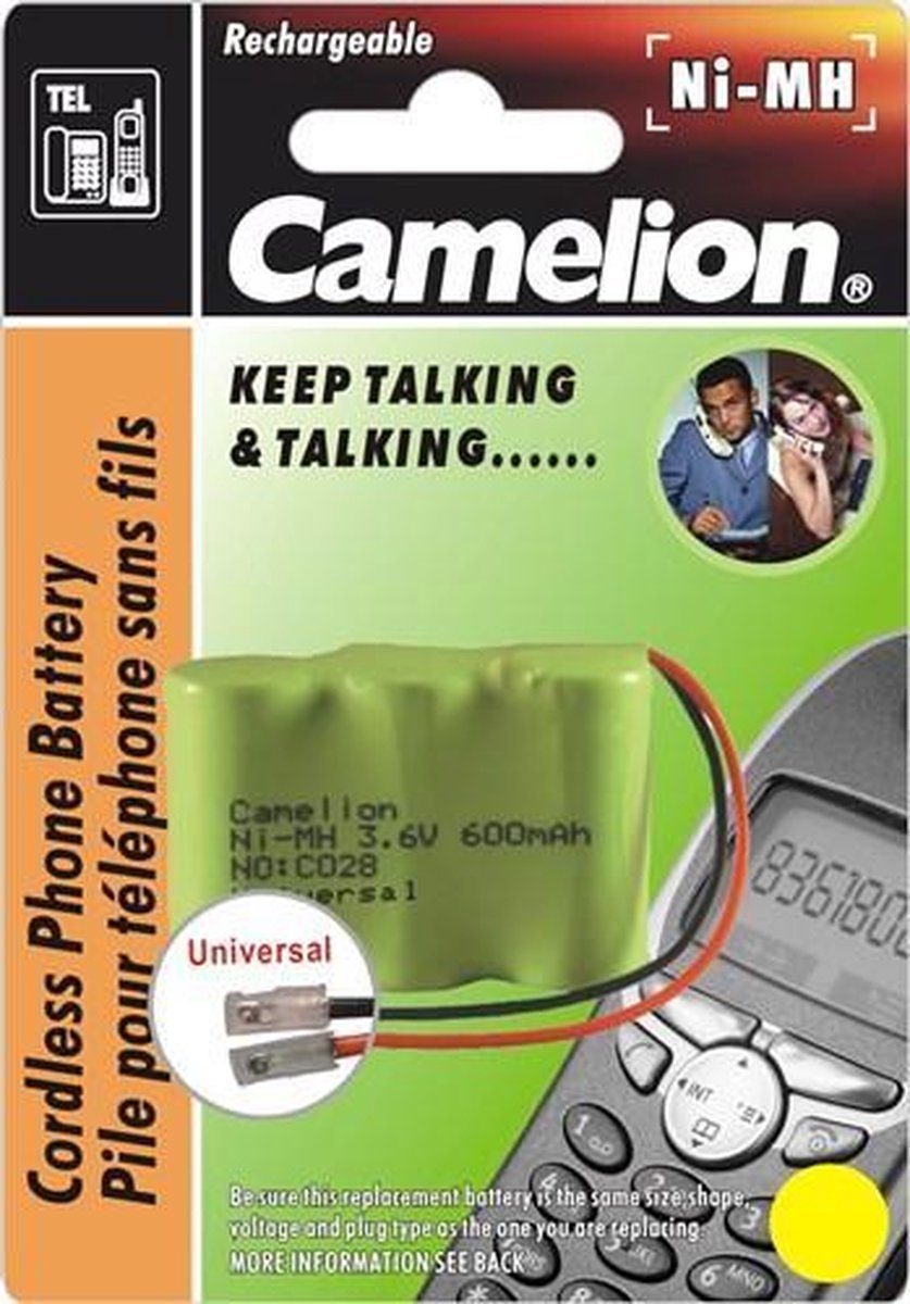 Nimh Batterij Voor Draadloze Telefoon 3.6V600Mah (Universele