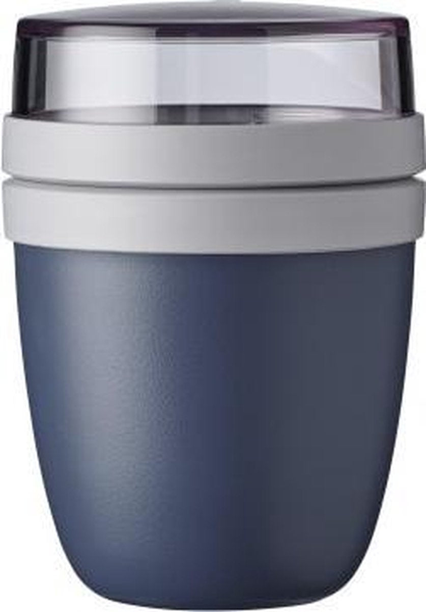Mepal – Lunchpot Ellipse mini – Praktische muesli beker to go – Nordic denim – Geschikt voor vriezer