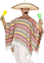 Veelkleurige Mexicaanse poncho voor volwassenen - Verkleedkleding