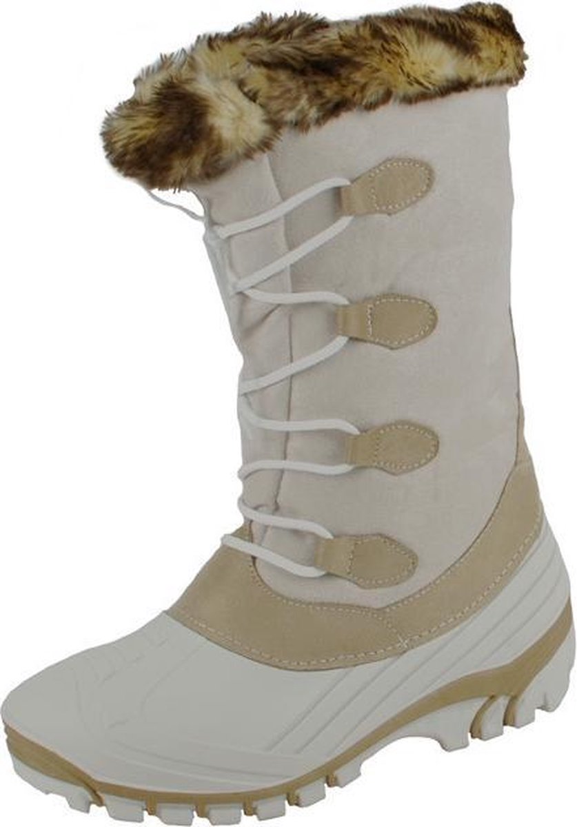 Gevavi - 1334 gevoerde dameslaars beige - Maat 35/36