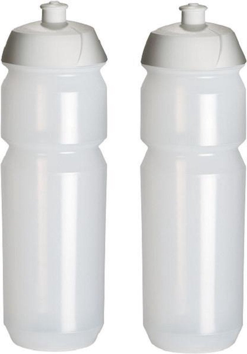 2 x Tacx Shiva Bidon - 750 ml - Transparant  Drinkbus