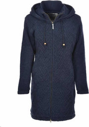 Pure Wool damesvest lang WJK-1709 Marine - marine - S