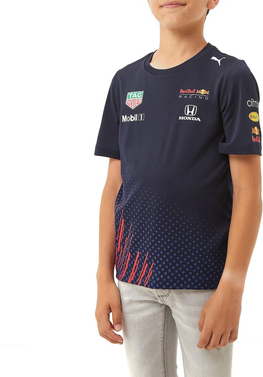 Puma Red Bull Racing Team Shirt Blauw Kinderen - Maat 140