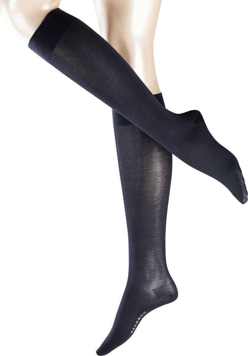 FALKE CottonTouch Dames Kniekous 47632 - Blauw 6379 dark navy Dames - 39-42