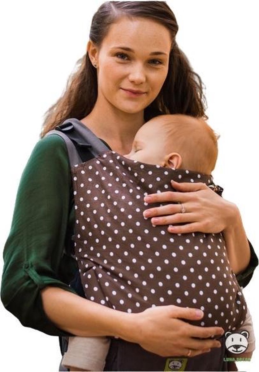 Luna Dream Draagzak Grow Up Polka Dot Katoen Bruin/wit