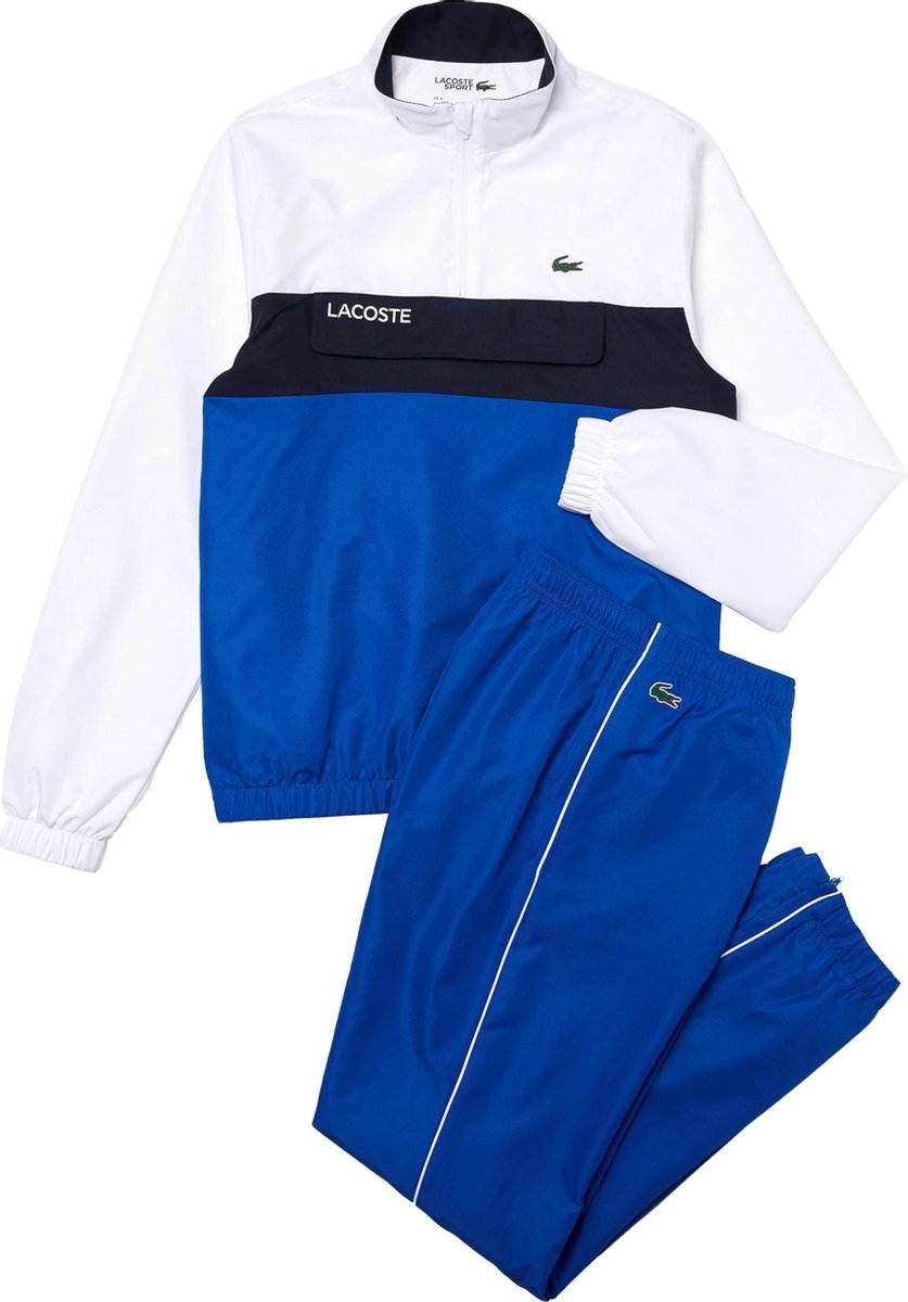 Lacoste Trainingspak - Maat XXL  - Mannen - blauw/wit/navy