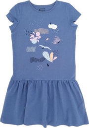 HEBE -  jurk - korte mouwen - blauw - Maat 122/128