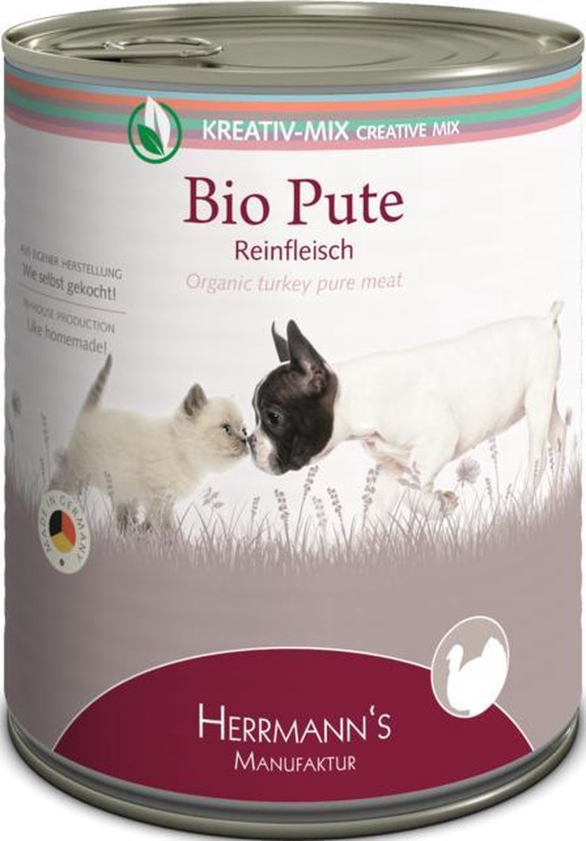 10x Herrmann's Bio Pure kalkoen 800 gr.