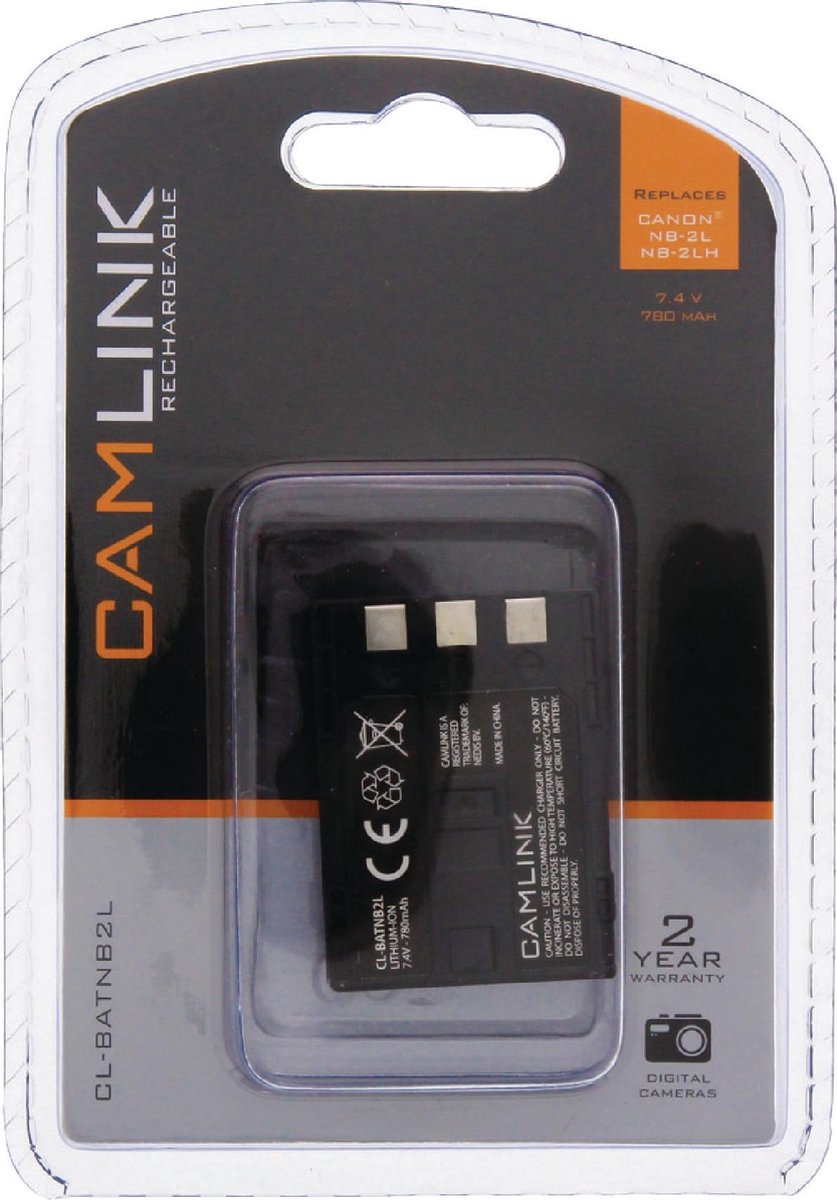 CamLink CL-BATNB2L batterij voor camera's/camcorders Lithium-Ion (Li-Ion) 780 mAh