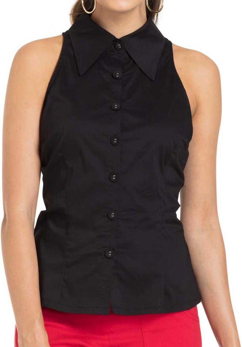 Voodoo Vixen Blouse -L- Jamine Zwart