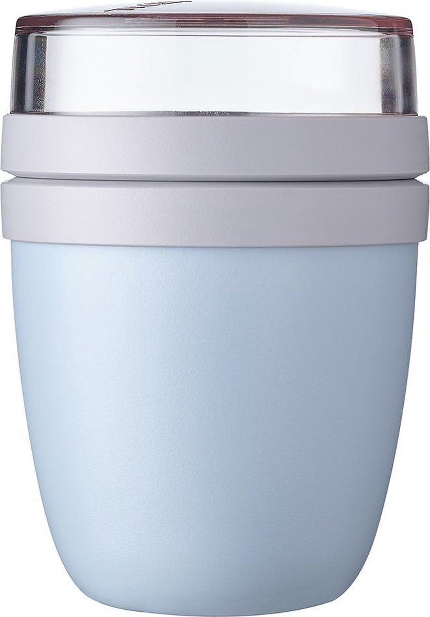 Mepal – Lunchpot Ellipse mini – Praktische muesli beker to go – Nordic blue – Geschikt voor vriezer