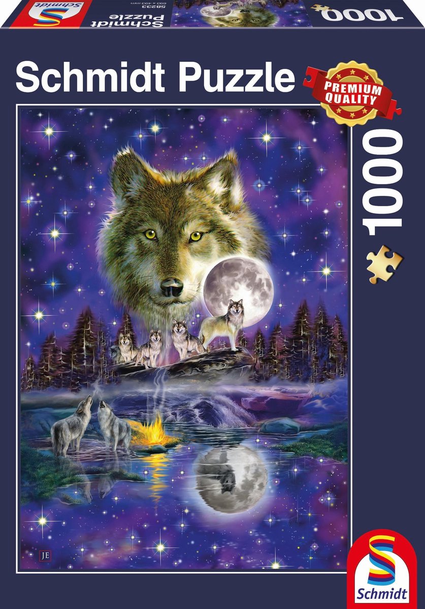 Wolf in het Maanlicht