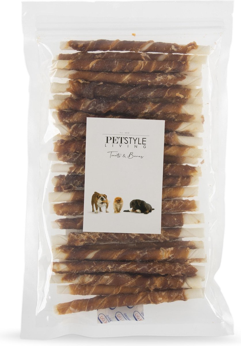 Petstyleliving - Gedraaide sticks met eend - 30 stuks - Hondensnack