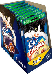 Felix Crispies - Kattensnacks Rund & Kip - 8 x 45 g