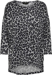 Onlelcos 4/5 Aop Top Jrs Noos 15144286 Light Grey Melange/cosy Leo