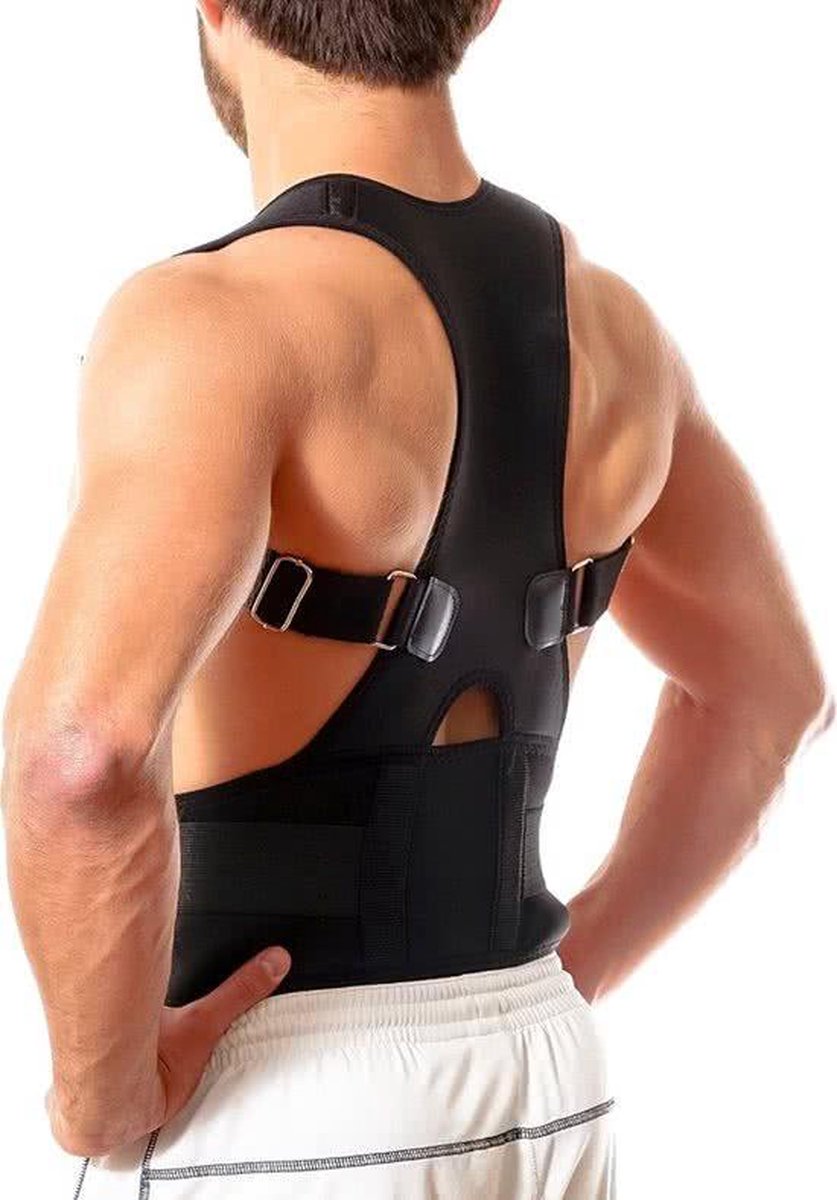 Essalon: Rugbrace | Houding correctie | Rug Band | Corrector | Schouder Correctie | Unisex | Figuur | Corset | Steun maat L