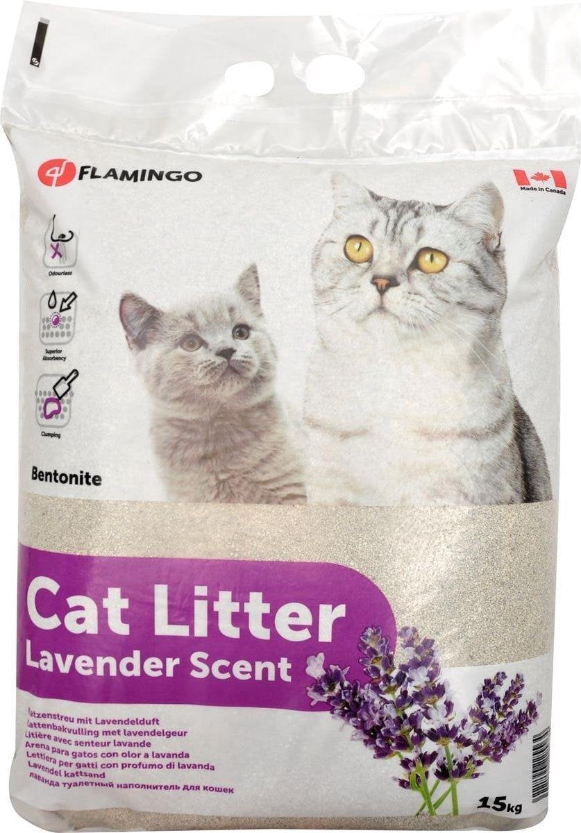 Flamingo Kattenbakvulling Lavendel 15Kg
