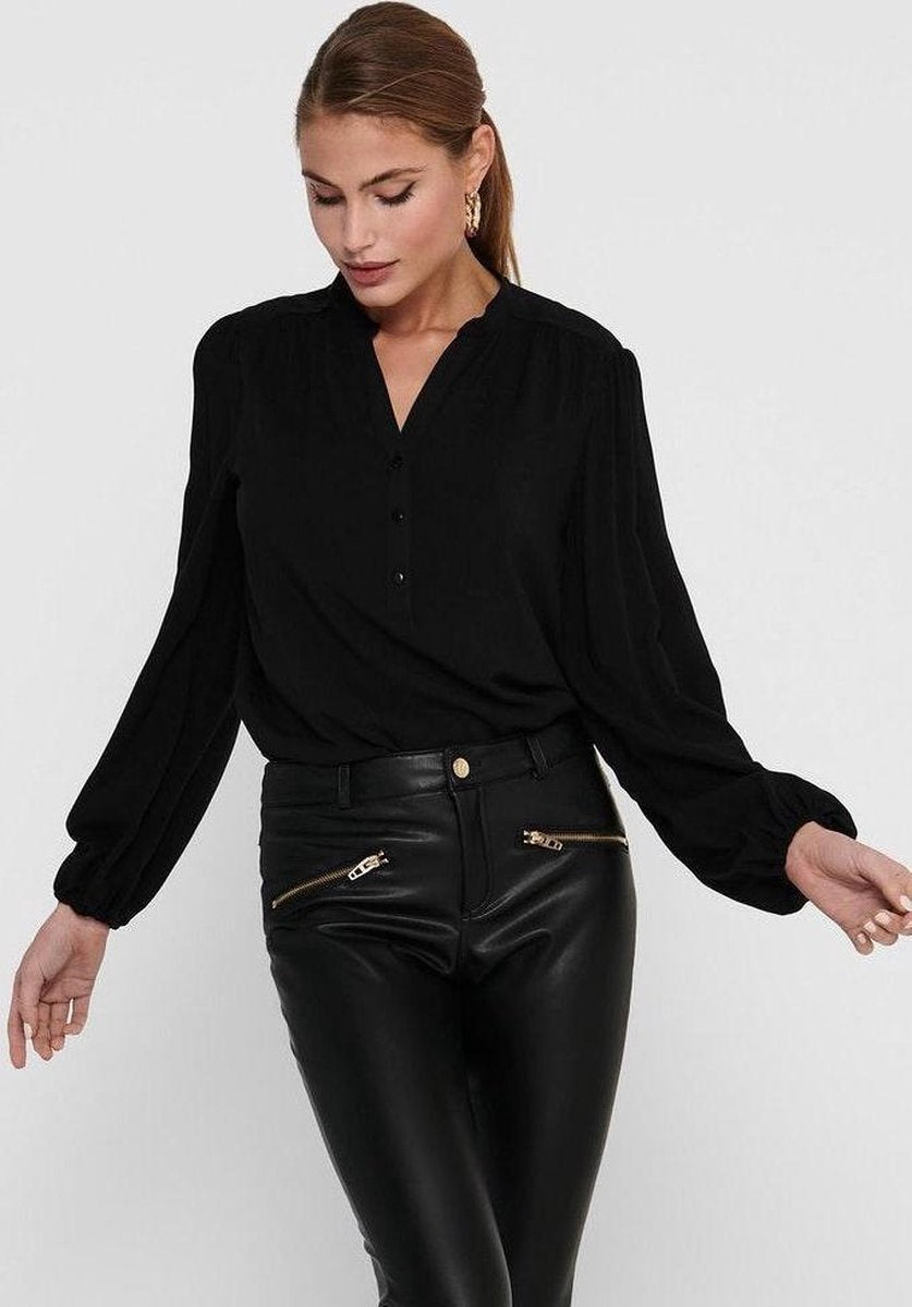 JdY JDYMARLON LS SHIRT WVN NOOS Black Vrouwen - Maat 40
