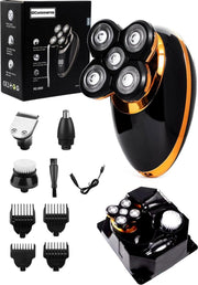 IPX7 Draadloos 5D scheerapparaat Nat en Droog Scheren/tondeuse/trimmer + Gezichtsverzorging set voor mannen en vrouwen