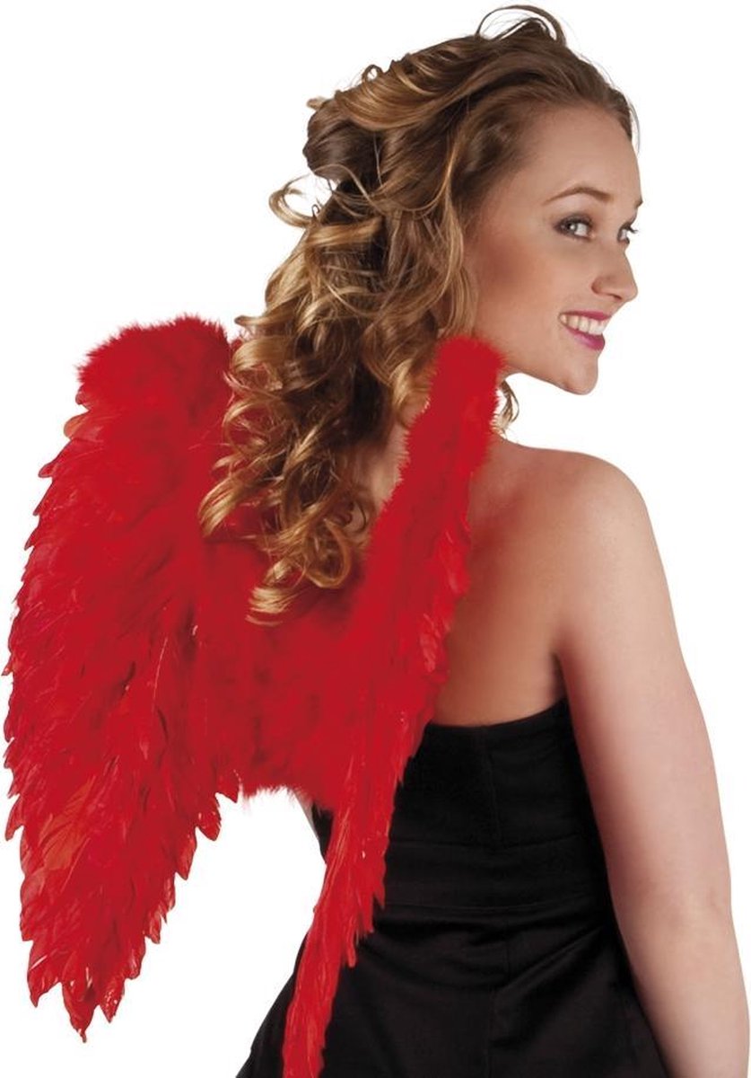 12 stuks: Engelenvleugels gevouwen - rood - 50x50cm