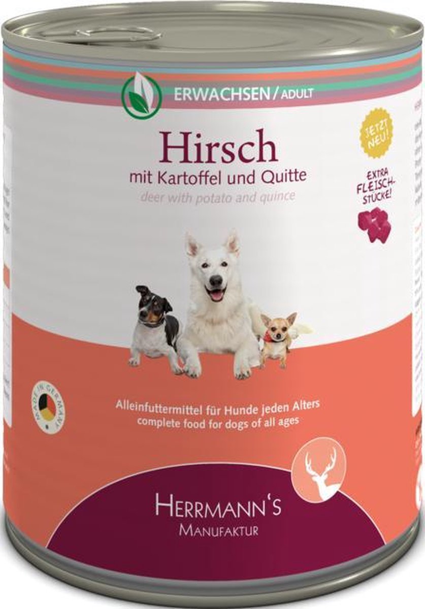 Herrmann's Adult Deer With Potato 800 gr.
