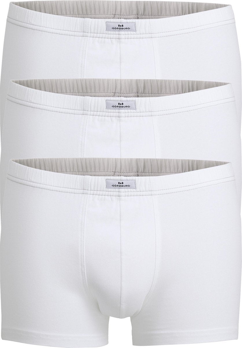 Gotzburg heren boxers (3-pack) - normale lengte - wit -  Maat: XXL