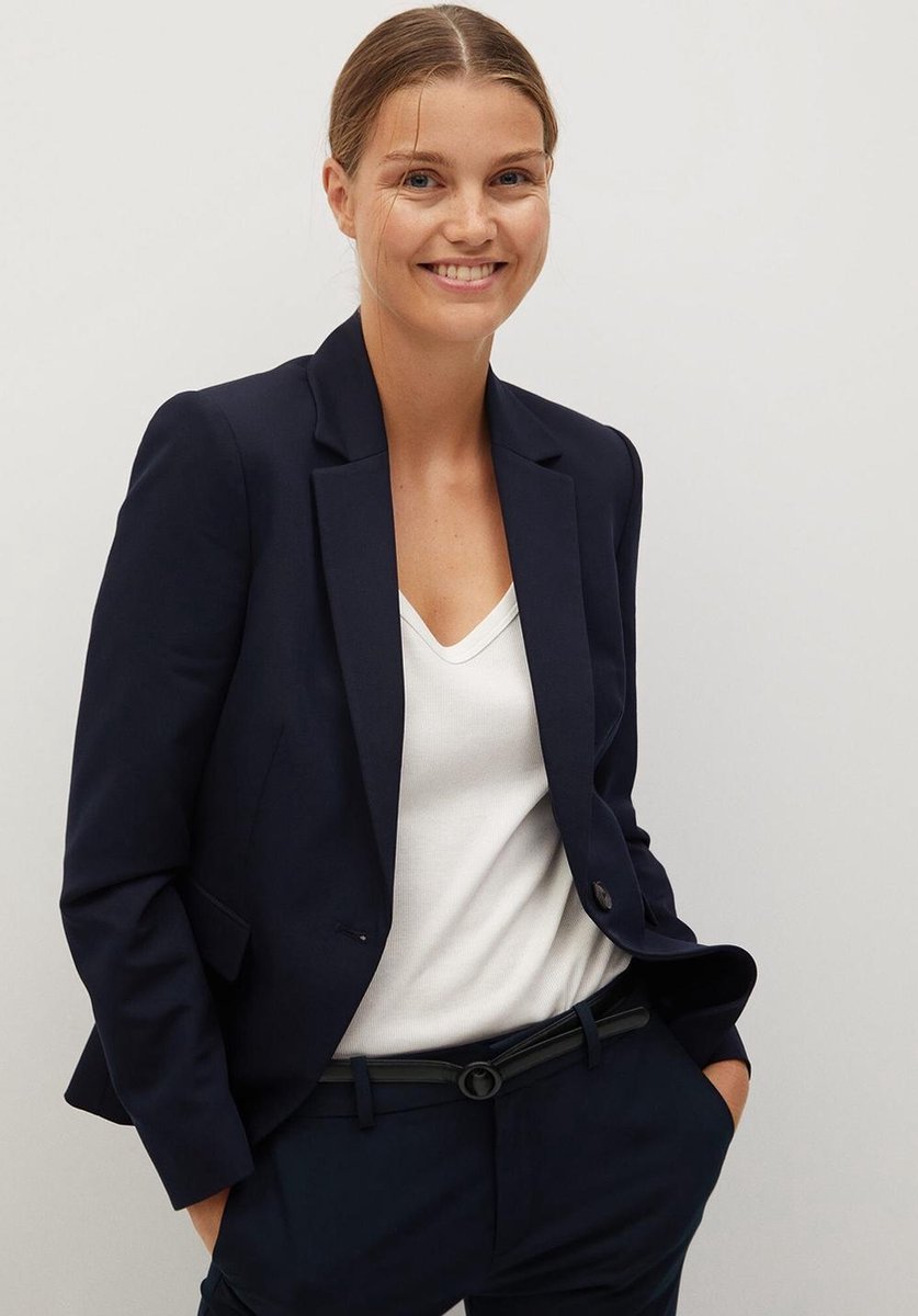 Mango Basic Dames Blazer - Maat 32