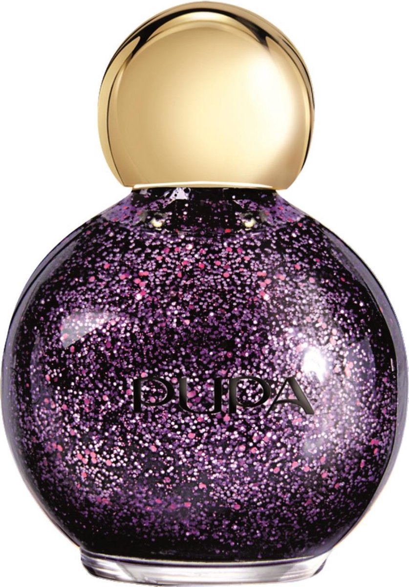 SALE Pupa light up the night glitter nail polish 001 purple up the night