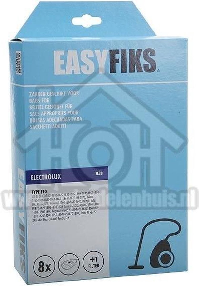 Easyfiks Stofzuigerzak Micro Fleece 8 stuks Nw Stijl Lite-Z 1810-1870-AZ 1000 E10 9001955781