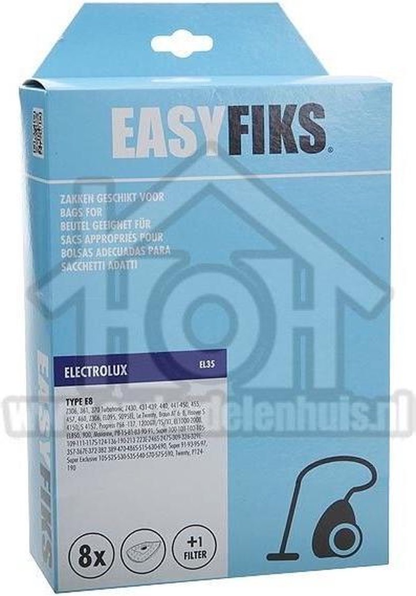 Stofzuigerzakken TBV Electrolux E8 8 stuks