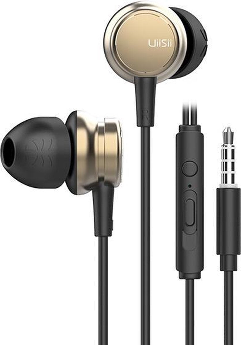 UiiSii HM9 Goud - Metalen In-Ear Oortjes - Mooi Design