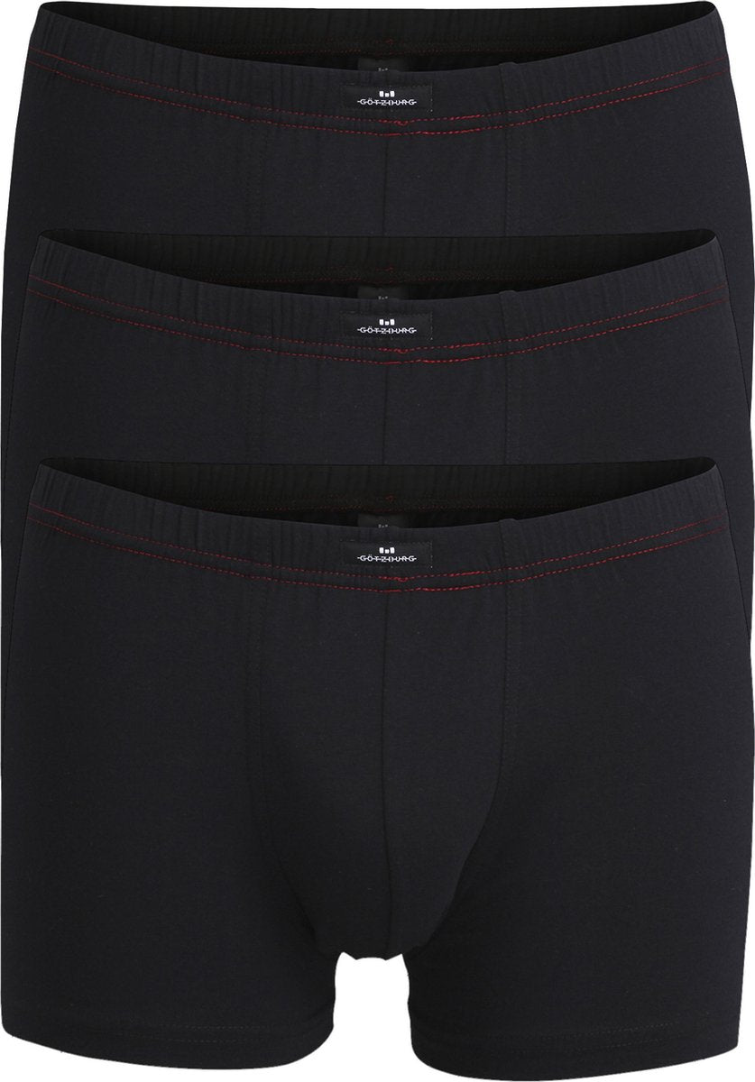Gotzburg heren boxers (3-pack) - normale lengte - zwart -  Maat: XL
