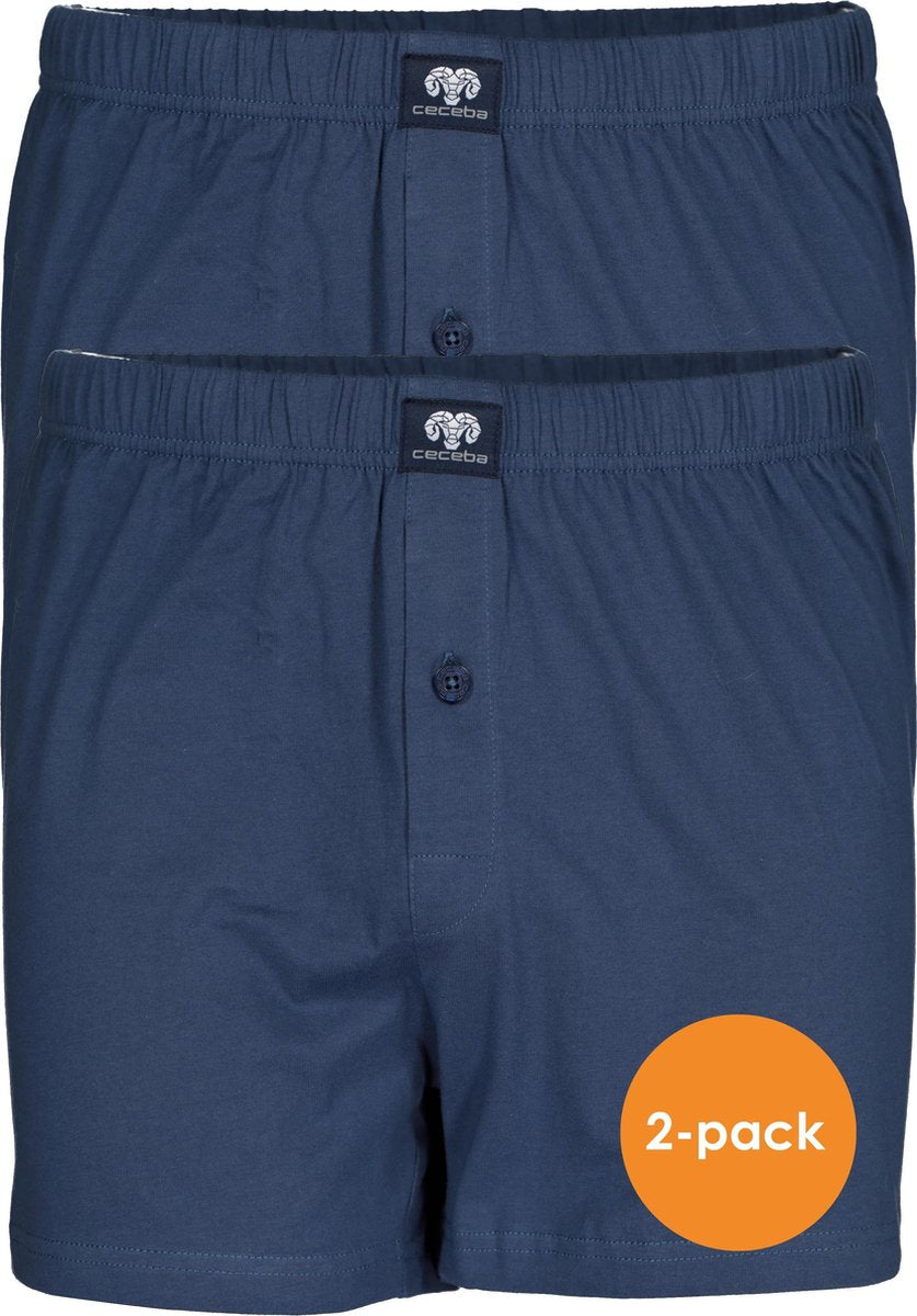 Ceceba heren boxershorts wijd (2-pack) - blauw -  Maat: 5XL