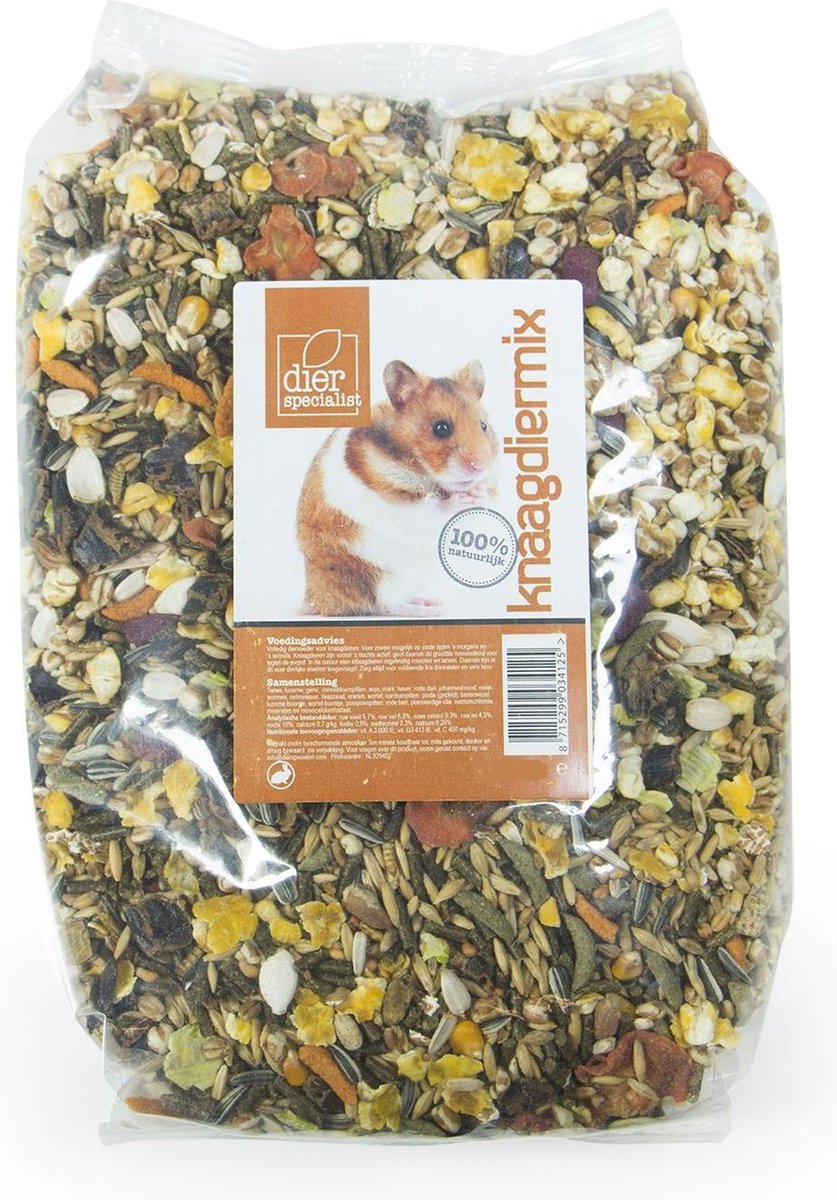 Dierspecialist luxe gemengd knaagdiermix - 800 gram