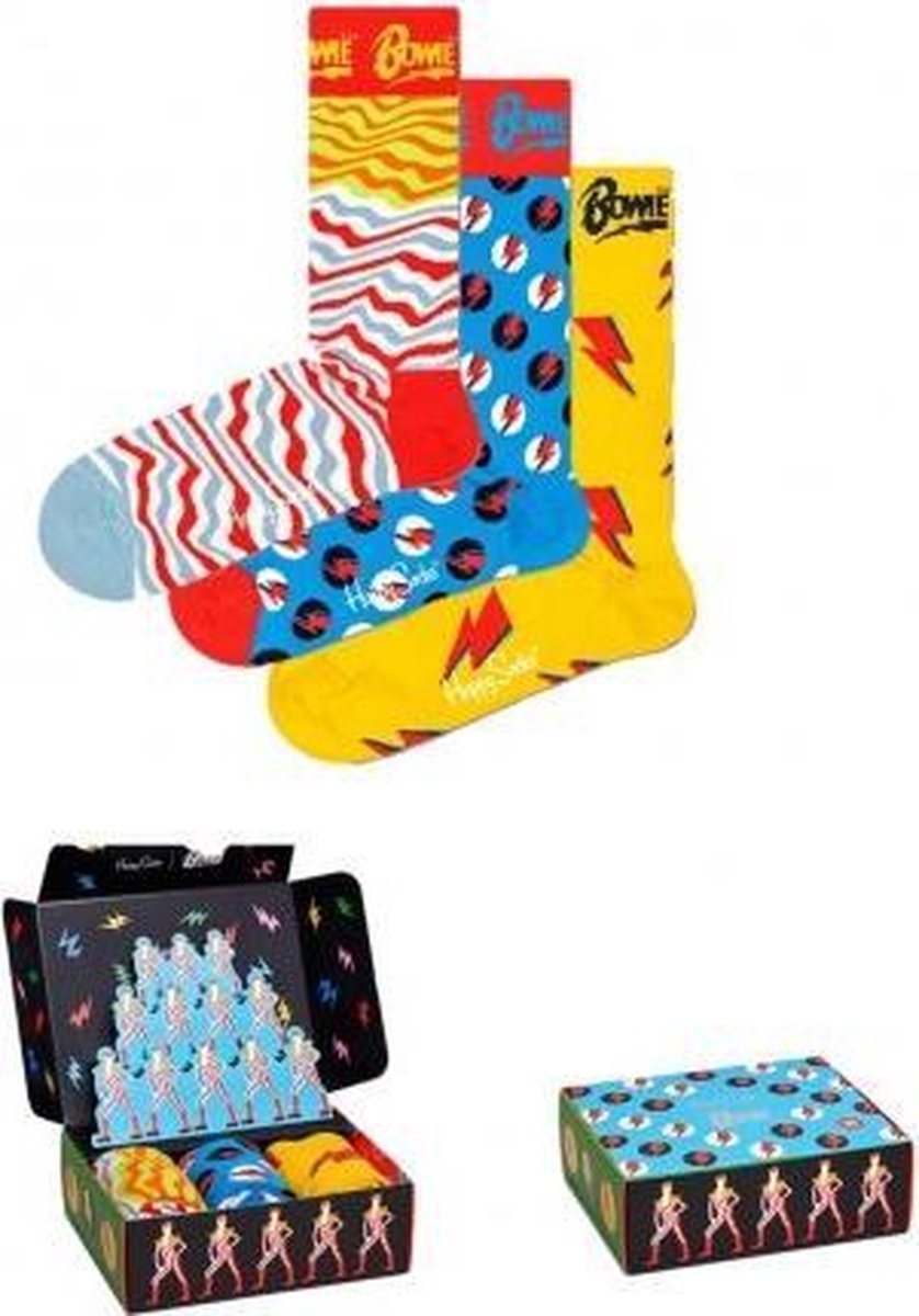Happy Socks Bowie Giftbox 3P - Maat - Maat 41-46