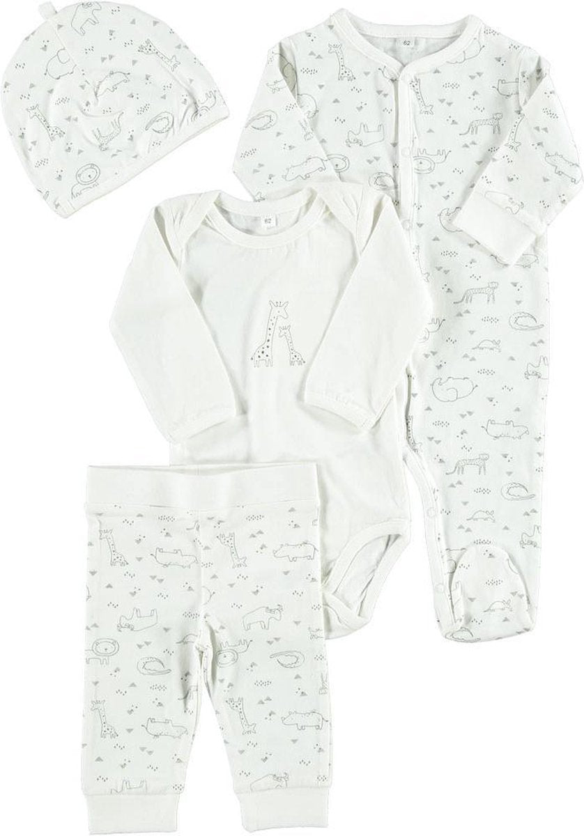 Zeeman new born set - 4 delig - wit - maat 56
