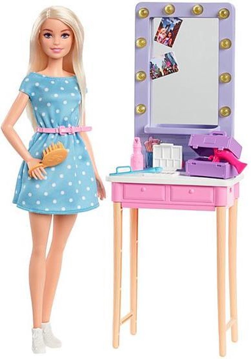 Barbie Big City Big Dreams Pop & Malibu Vanity Speelset