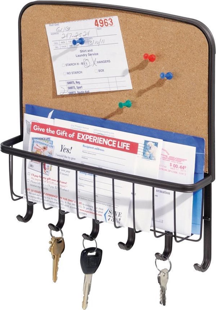 Sleutel organizer met prikbord iDesign - York Lyra