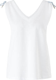 s.Oliver Top dames - Mouwloos - 100% Katoen - Wit - Maat XXL (44)
