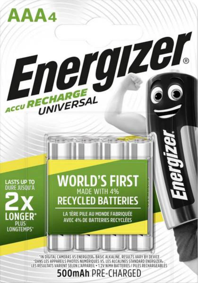 Energizer Universal HR03 AAA battery (rechargeable) NiMH 500 mAh 1.2 V 4 pc(s)