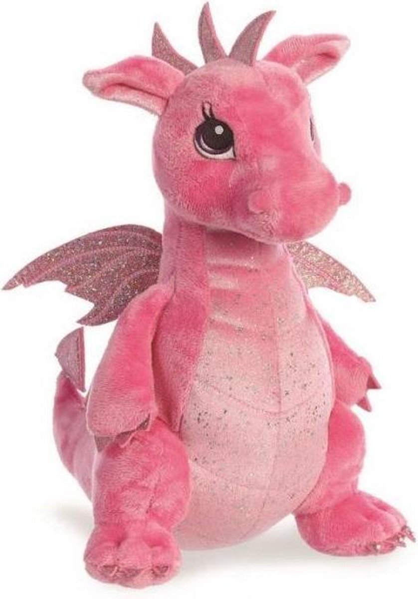 Aurora Knuffeldraak Sparkle Tales Dahlia Roze 30