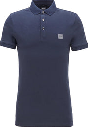 HUGO BOSS Passenger slim fit polo - stretch heren polo korte mouw - blauw -  Maat: 3XL