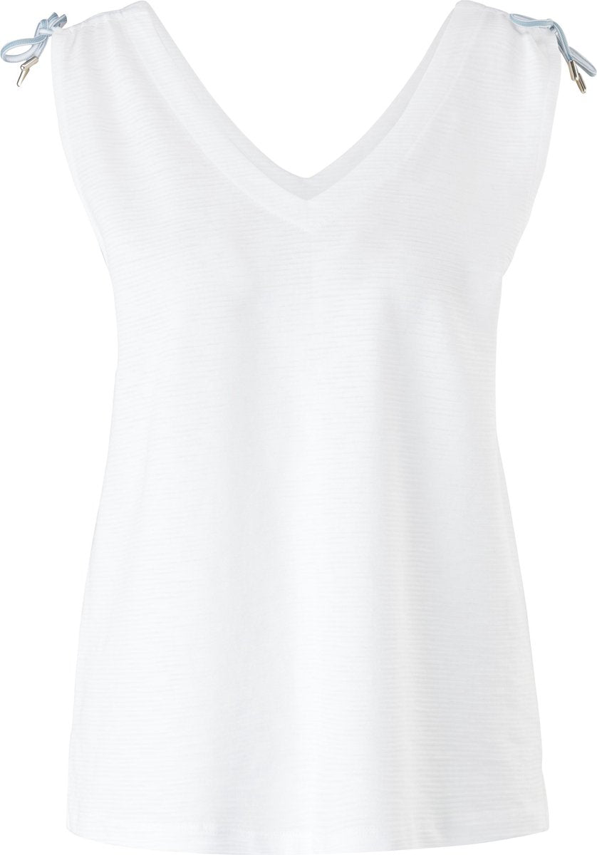 s.Oliver Top dames - Mouwloos - 100% Katoen - Wit - Maat 3XL (46)