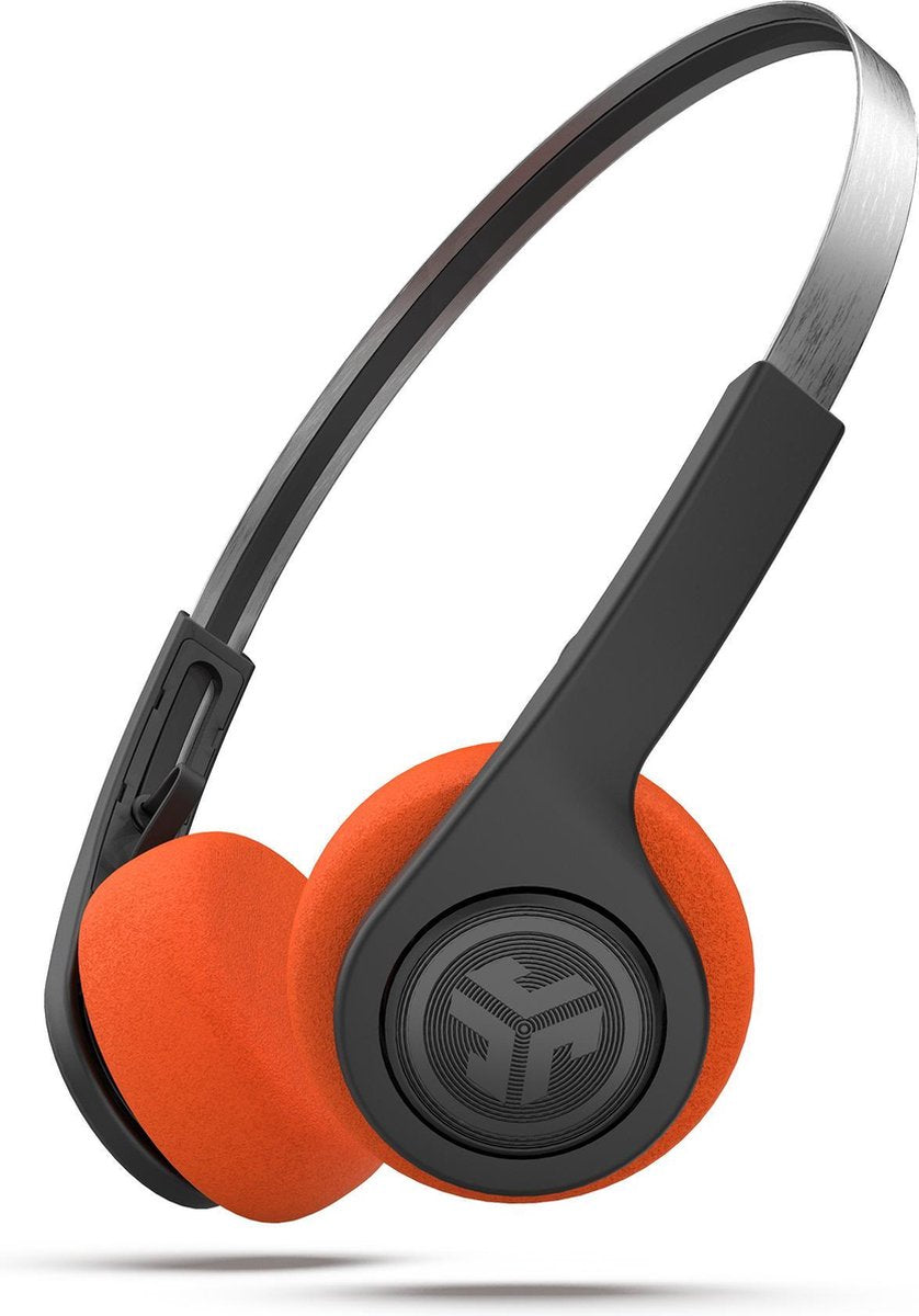 JLab Audio Rewind Wireless Retro - Draadloze Bluetooth On-ear Koptelefoon - Zwart/Oranje