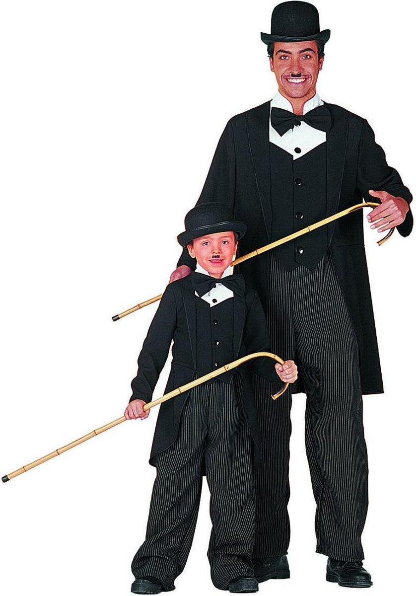Carnavalskleding Charley Chaplin jongen bi-stretch Maat 128